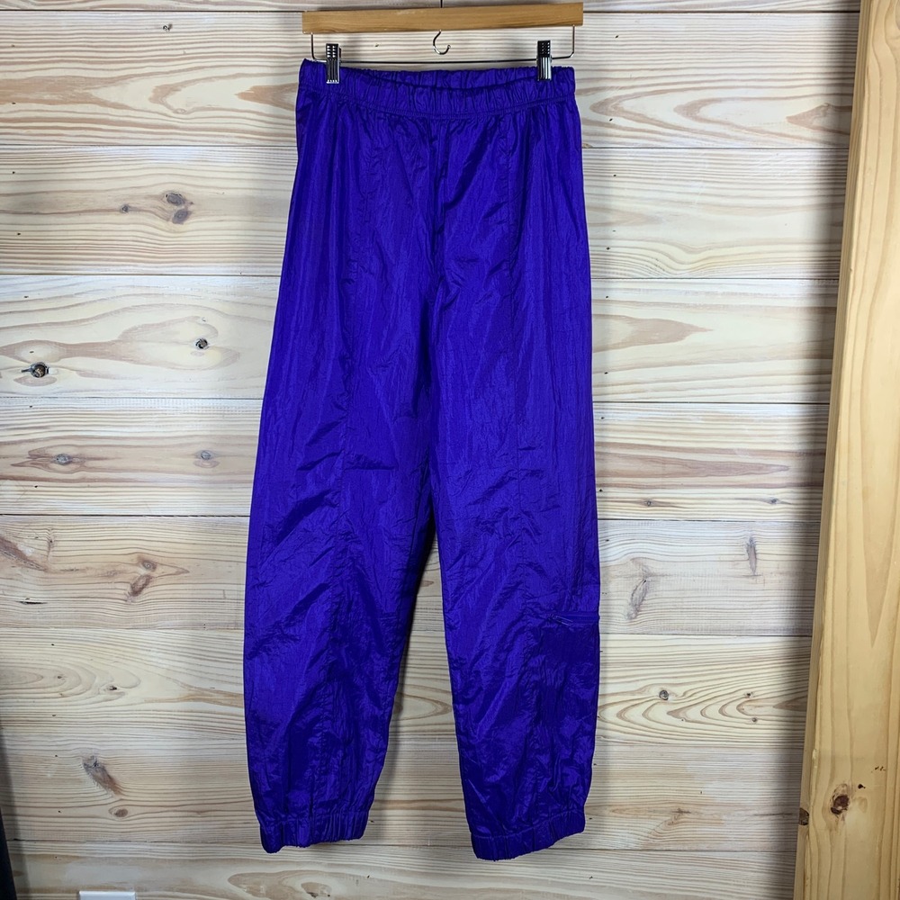 OSI Skiwear Pants Women S Purple Vtg Nylon Track Jogger Après-Ski 80s 90s Party